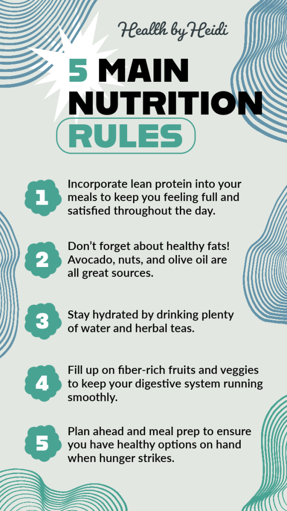 Infographic - 5 Main Nutrition Rules